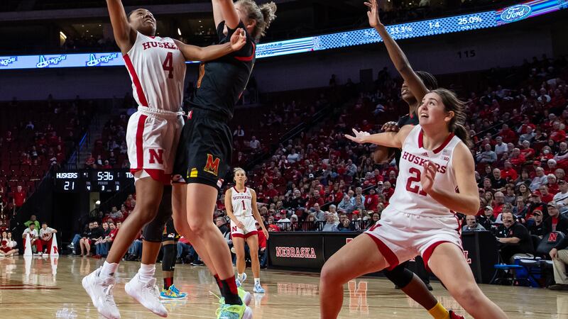 Nebraska Cornhuskers guard Sam Haiby #4
WBB vs Maryland