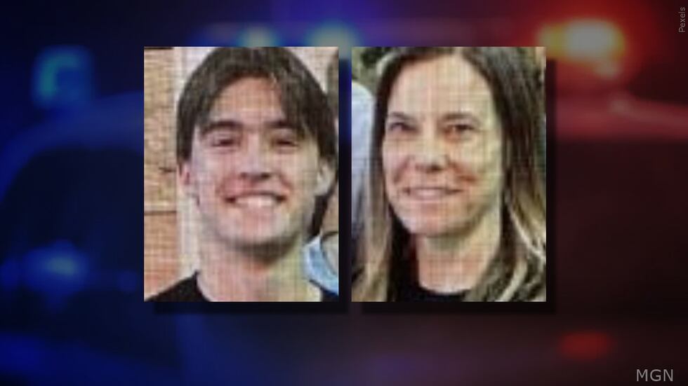 The body of Michelle Roenz (left) was found in the trunk of a car driven by her son Tyler Roenz.